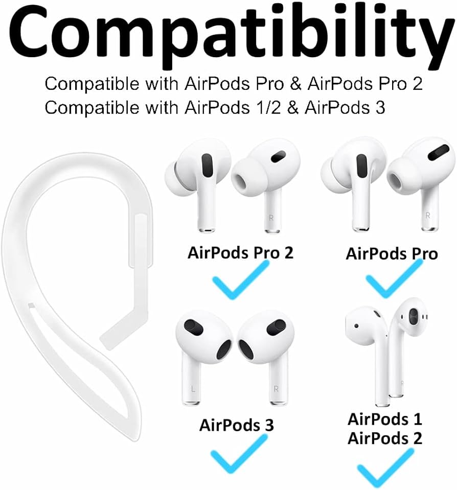 Amazon.com: Adjustable Ear Hooks Compatible with AirPods 4 [ Anti