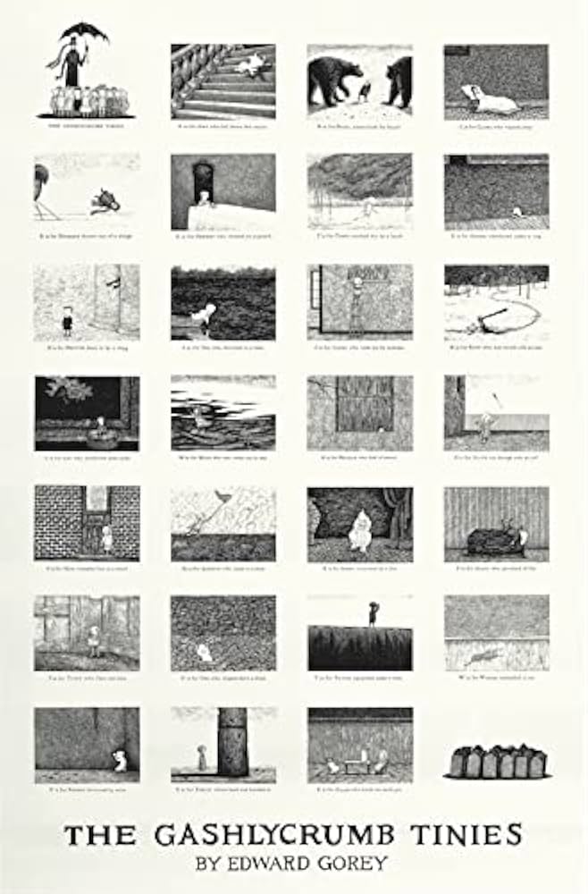 廃盤 大判 エドワード・ゴーリー ポスター「ギャシュリークラムのちび