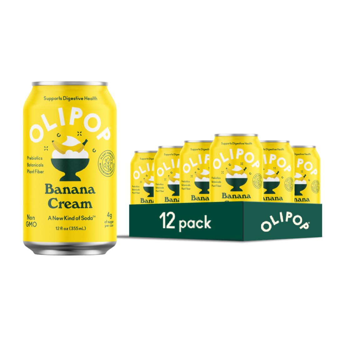 Amazon.com : OLIPOP Prebiotic Soda Pop, Banana Cream, A New Kind