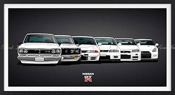 Amazon.co.jp: 絵画風 壁紙ポスター （はがせるシール式） 日産 歴代GT