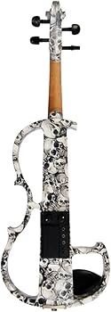Amazon | 電気サイレントバイオリン4/4黒檀製の継手スケルトン弓ケース