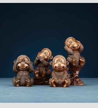 Amazon.co.jp: 猿 置物 かわいい ざる 開運グッズ 招福 申年 干支 猿の