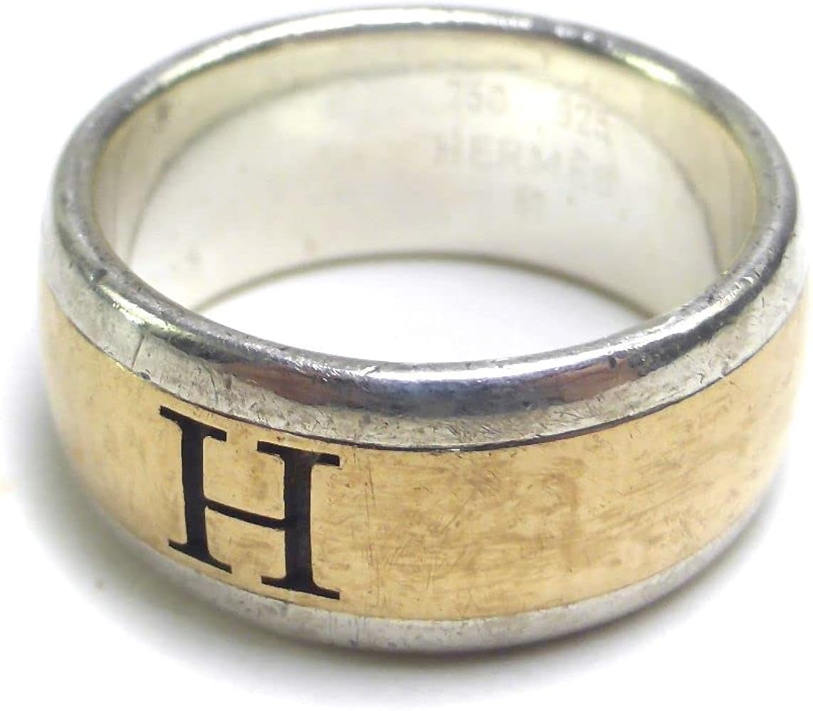 Amazon | [エルメス] リング Hロゴ コンビ シルバー ゴールド 925 750