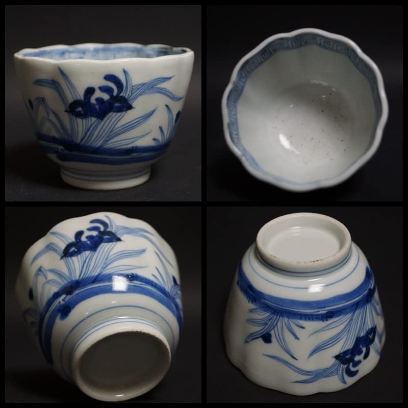 骨董 蕎麦猪口5客 e780 古伊万里 蕎麦猪口 5客 染付 そば猪口