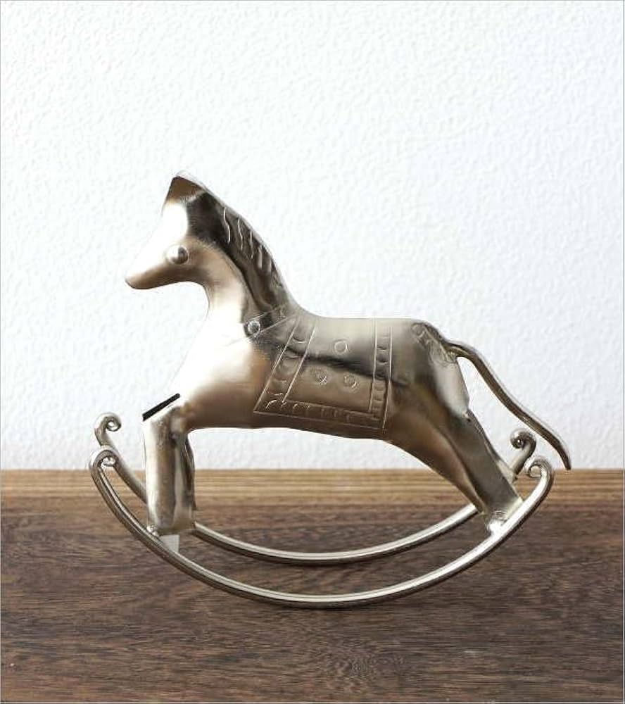 Amazon.co.jp: ロッキングホース 馬 置物 オブジェ 小物 アンティーク
