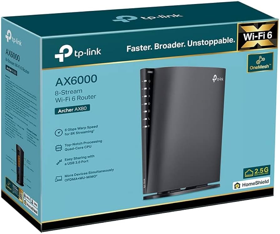 Amazon.com: TP-Link Archer AX80 AX6000 8-Stream Wi-Fi 6 Router