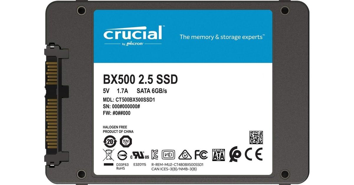 Amazon | Crucial クルーシャル SSD 500GB BX500 内蔵型SSD SATA3 2.5