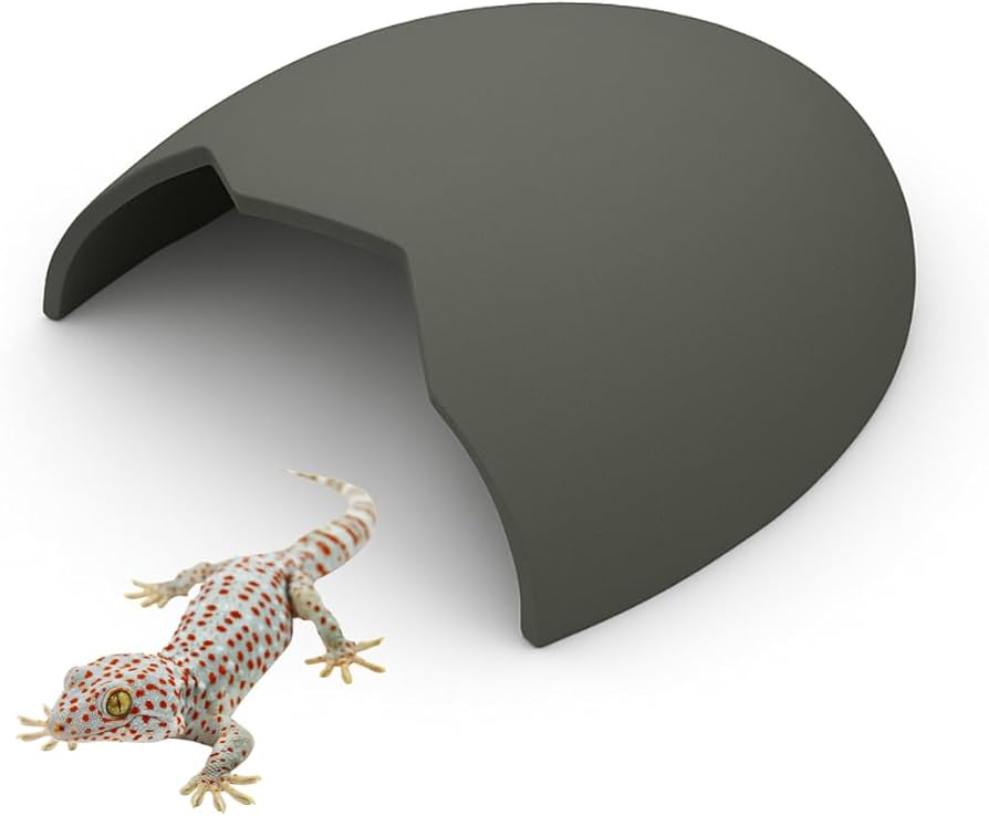 Amazon | 爬虫類シェルター卵型グレー 【Sサイズ】両生類用シェルター