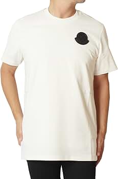 MONCLER ホワイト ダブルワッペンTシャツ Lサイズ