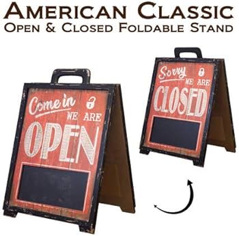 Amazon | 店舗用 看板 折り畳み看板 OPEN&CLOSE フォルダブルスタンド