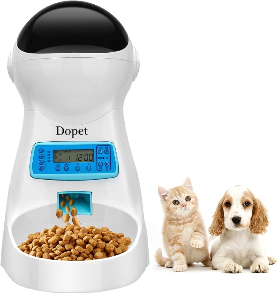 Amazon | Dopet 自動給餌器 猫 中小型犬用 ペット自動餌やり機