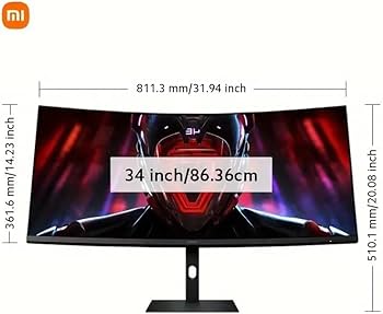 Amazon.com: XIAOMI Curved Gaming Monitor 34-inch 180Hz High Reshed