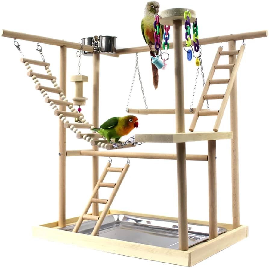 Amazon | fuu バードアスレチック はしごタイプ 小鳥 止まり木 休み場