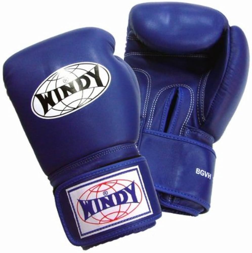 Amazon.co.jp: WINDY ボクシンググローブ 本革製 8オンス ブルー