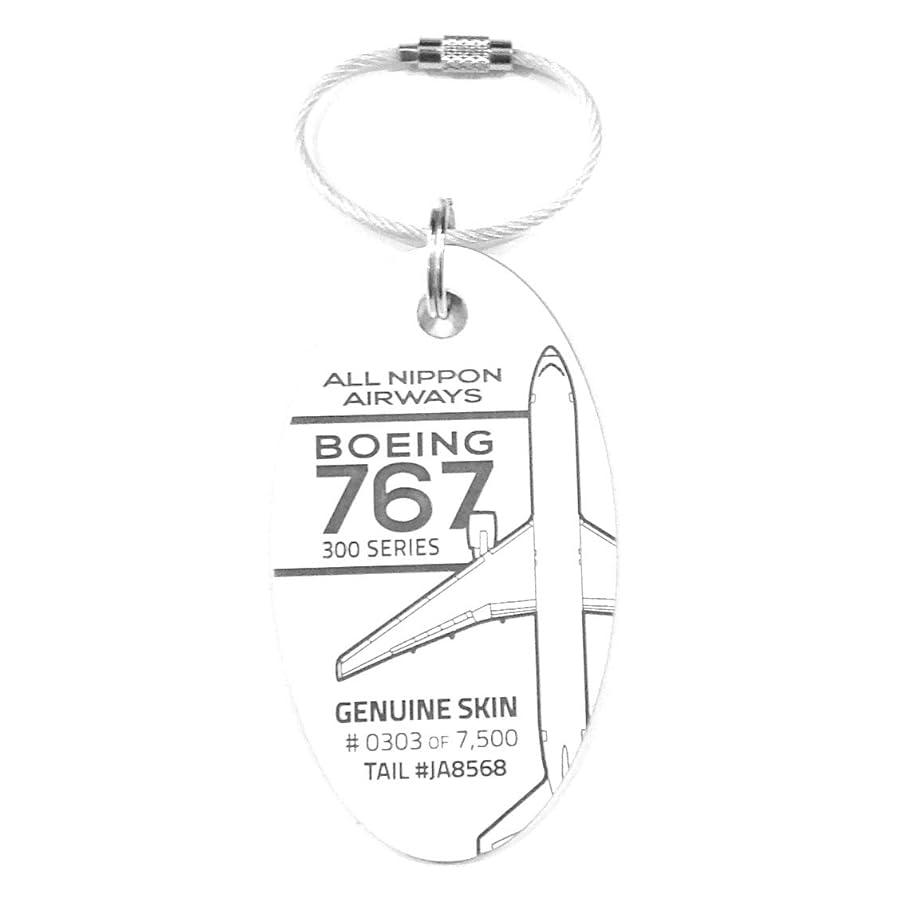 ベトナム航空 A321 タグ キーホルダー 金/白ツートン Planetags
