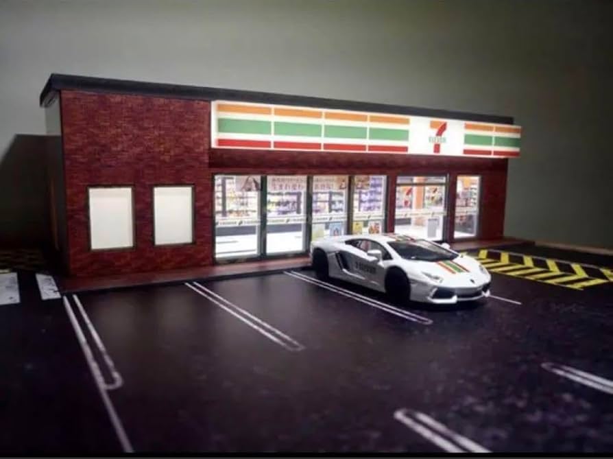 Amazon.co.jp: コンビニ ジオラマ 組み立て式 セブンイレブン 7-11 1