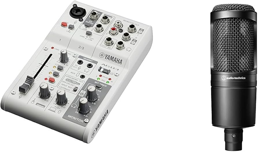 YAMAHA AG03 + audio technica AT2020 セット YAMAHA AG03、AT2020