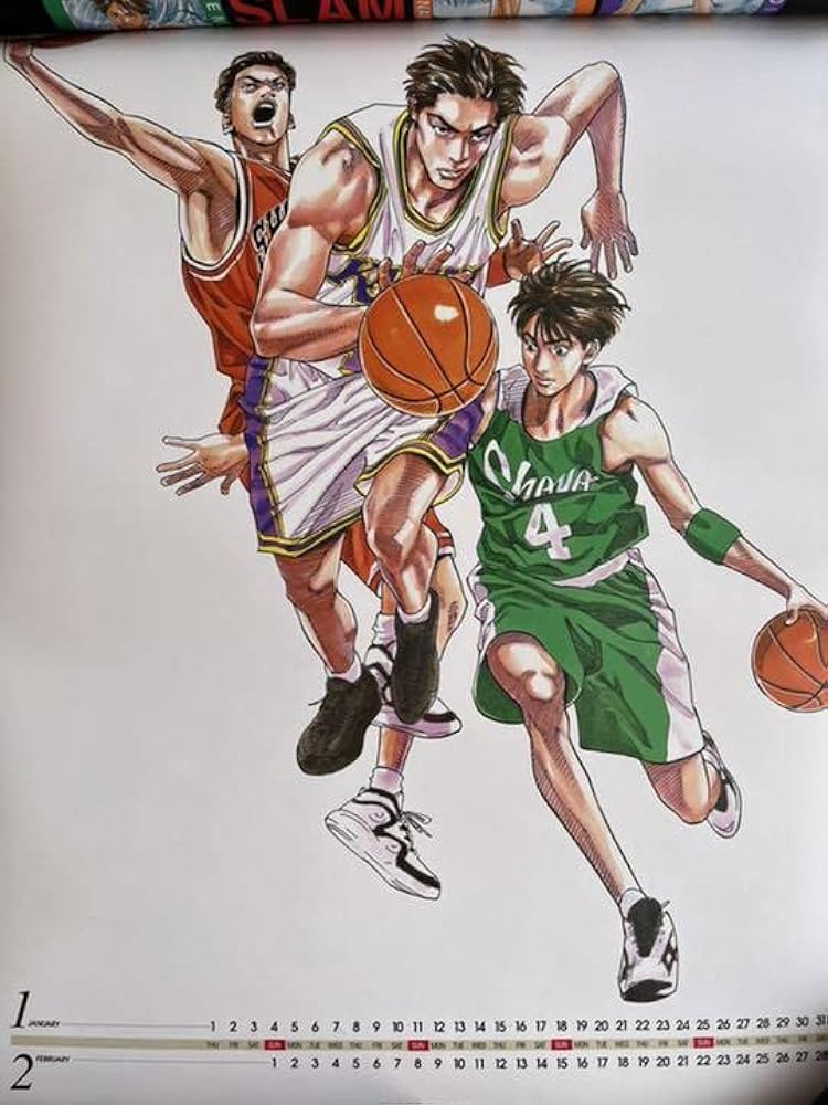 レア希少品SLAM スラムダンク 1997 1998年 カレンダー DUNK