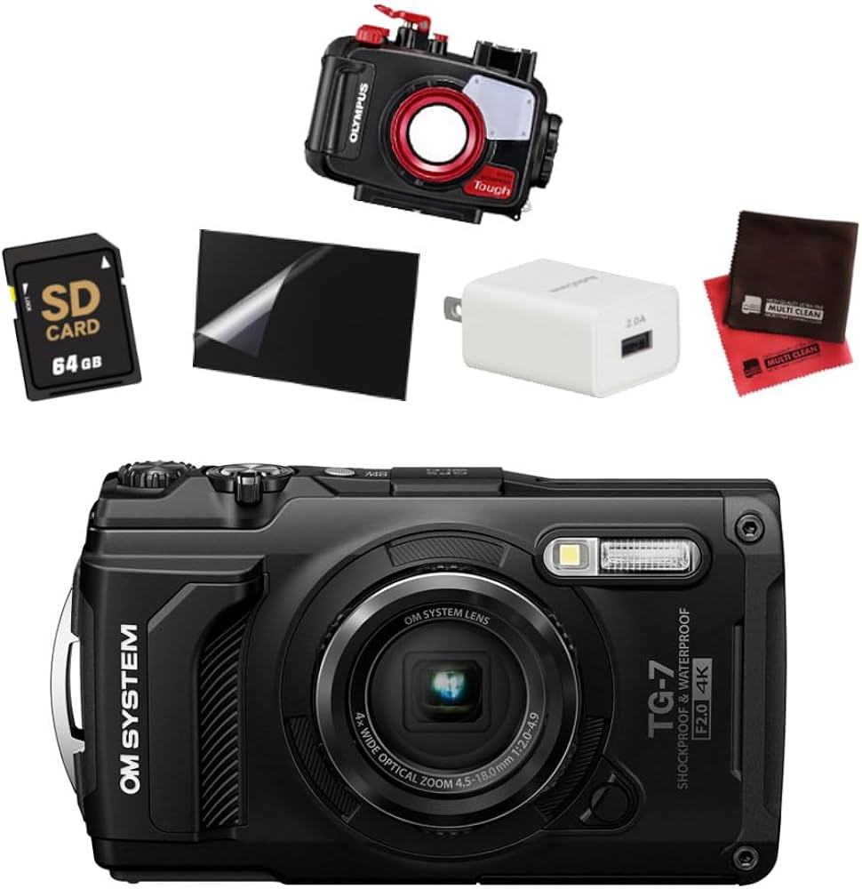 Amazon | オーエムシステム タフ TG-7 デジタルカメラ ブラック ＆防水