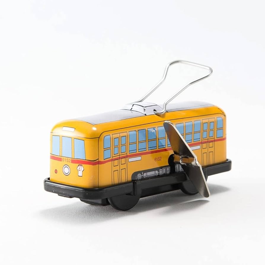 Amazon | ブリキ路面電車 ゼンマイ式 路面電車6000型 ＆ ＆ | 鉄道雑貨