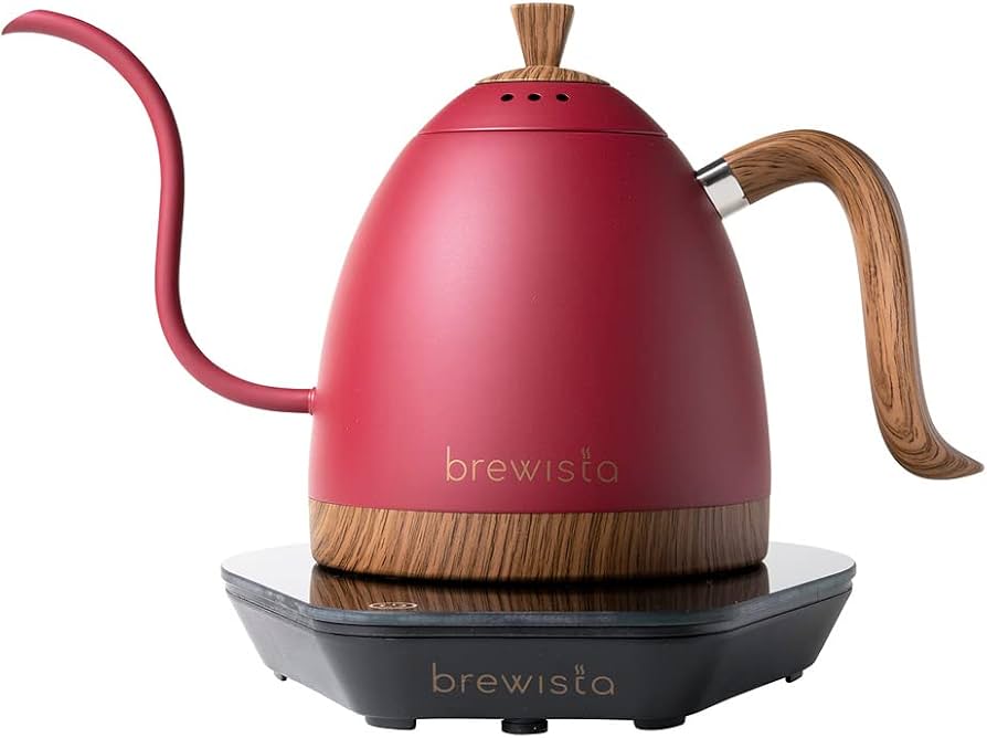 Amazon | Brewista Artisan Gooseneck Variable Kettle 0.6L レッド