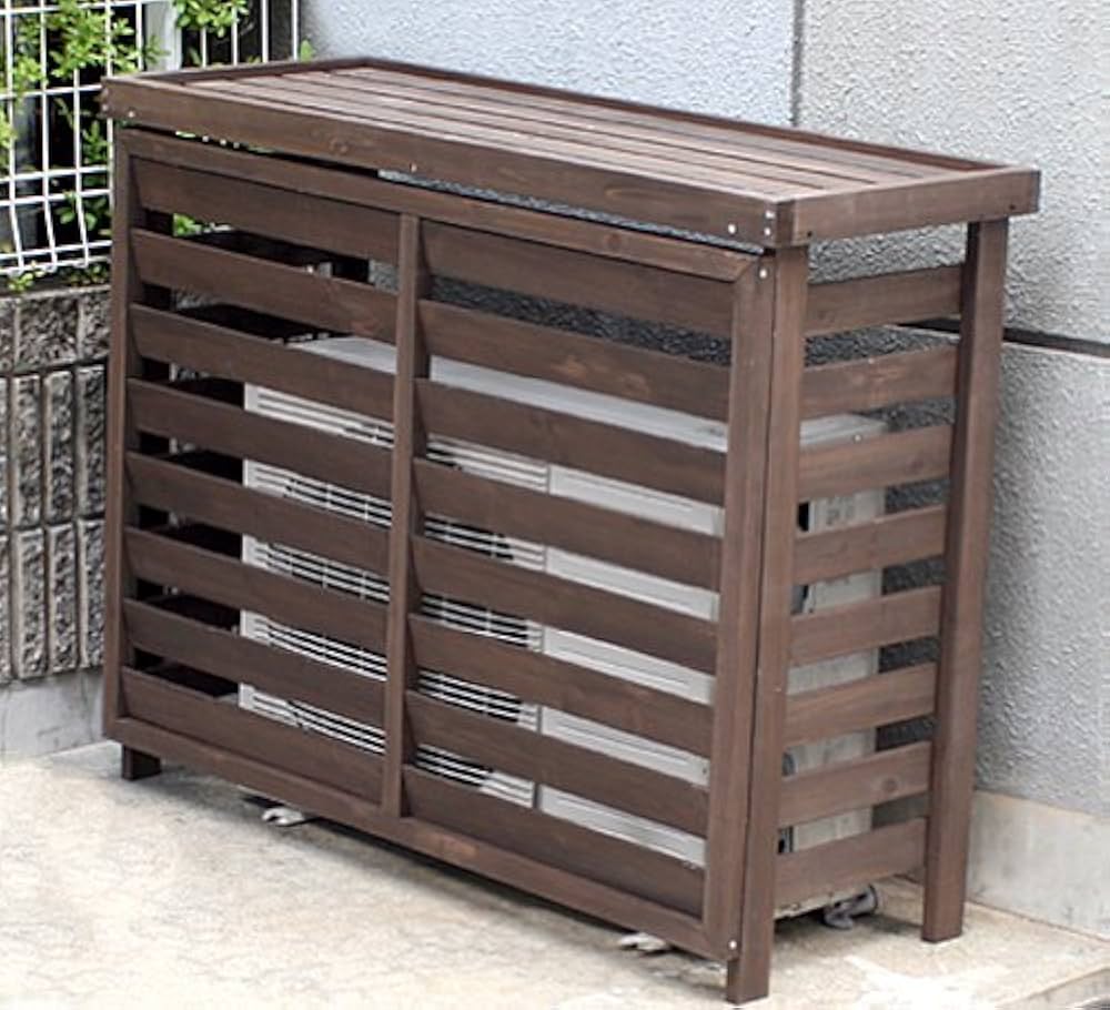 Amazon.co.jp: ガーデンガーデン ボーダーエアコン室外機カバー