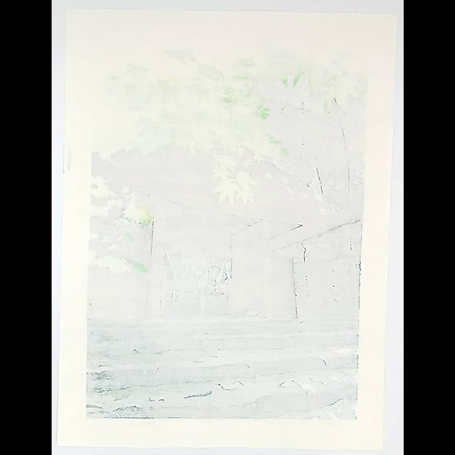 新品】木版画 壬生川純一「新緑Ⅱ」限定ナンバー付き！ Amazon.co.jp