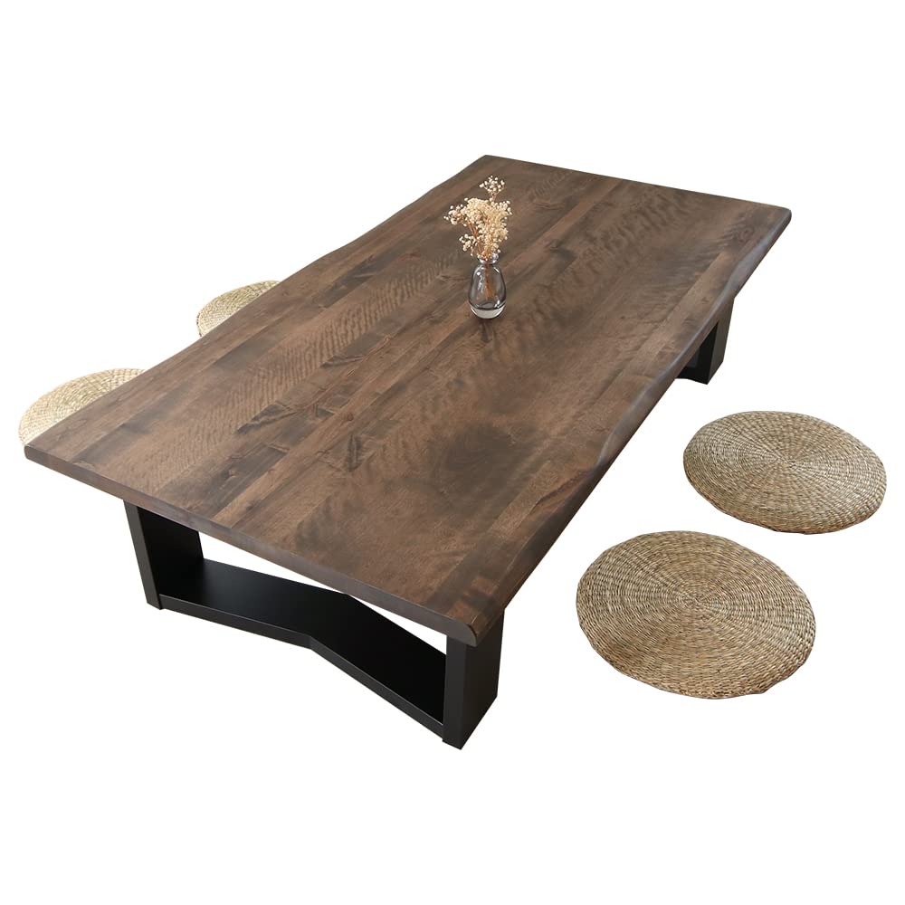 teaページ】一枚板 座卓 ローテーブル 天然木 136cm 直接引取可 tea