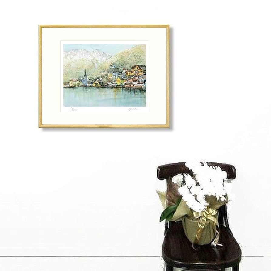 値下げ‼️ 織田義郎風景画 絵画・額縁・織田義郎・風みどりⅣ