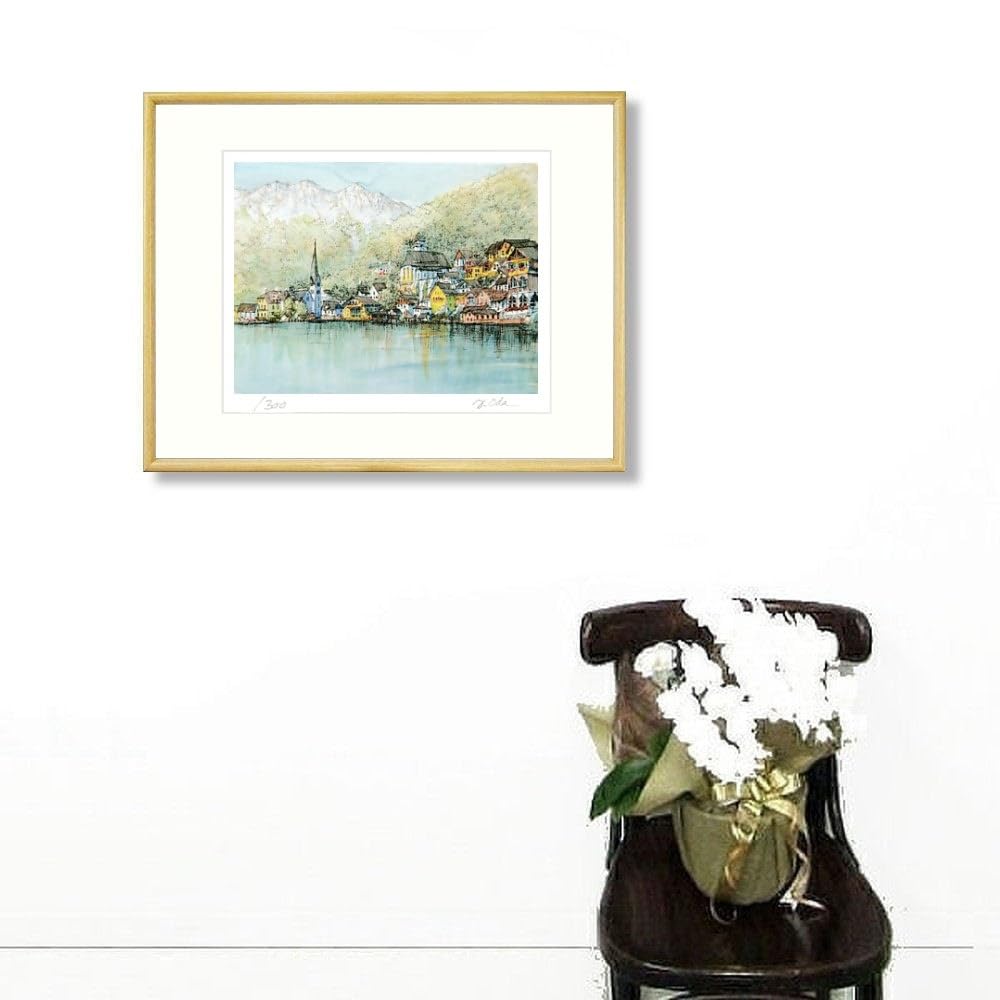 絵画・額縁・版画・織田 義郎・新品未使用・エッチング・ポルトバヌス