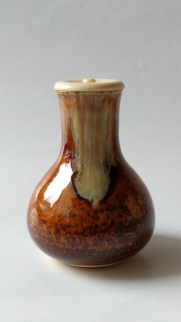 比古焼 鶴首茶入 藤崎寿山 作 仕覆 西陣織 大阪蜀紅 茶道具 共