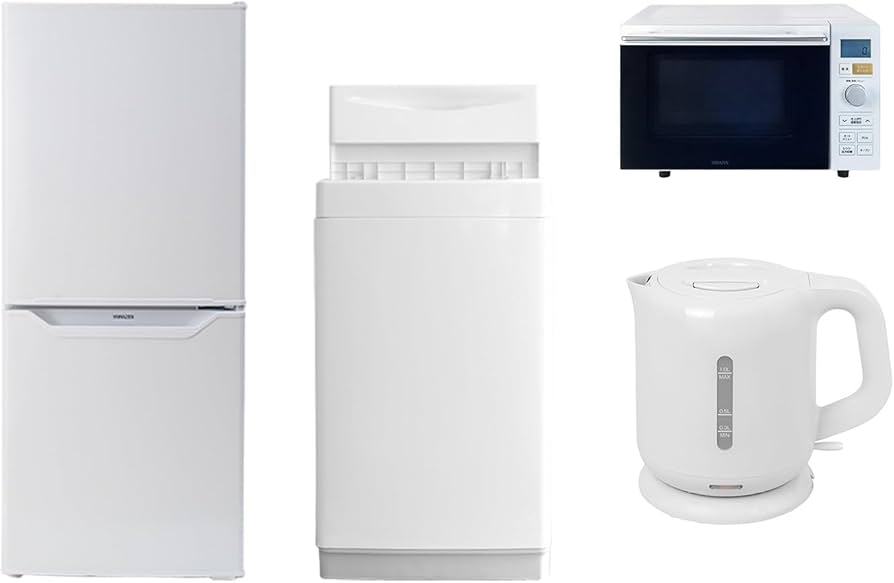 Amazon | [山善] 【新生活家電4点セット】 家電セット 冷蔵庫106L 洗濯