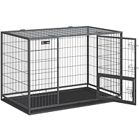 Amazon.co.jp: FEANDREA 犬 ケージ 大型犬用 ダブルドア付き トレー