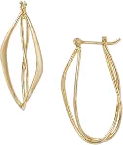 Amazon.co.jp: [アガット] agete 【K10ゴールドフープピアス