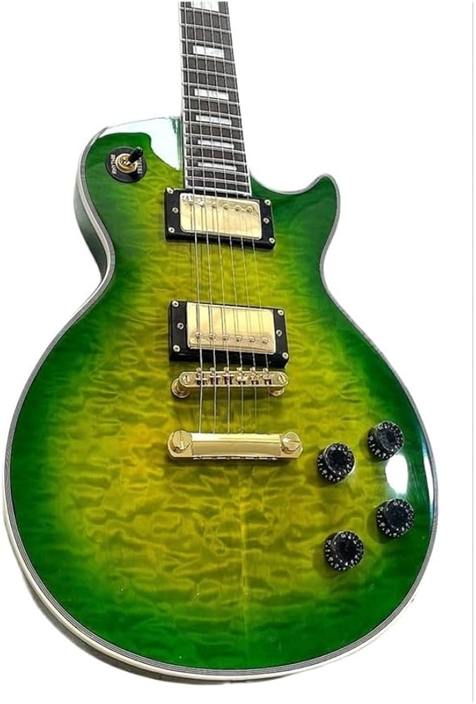 Amazon | カスタムグリーンバーストカラー LP エレキギターソリッド