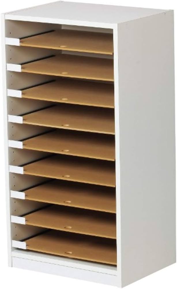Amazon | レターケース A3 フロアケース 木製 9段 書類 ファイル 収納