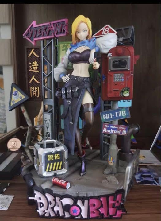 ドラゴンボール 人造人間18号 17号 ガレキ ガレージキット スタチュー