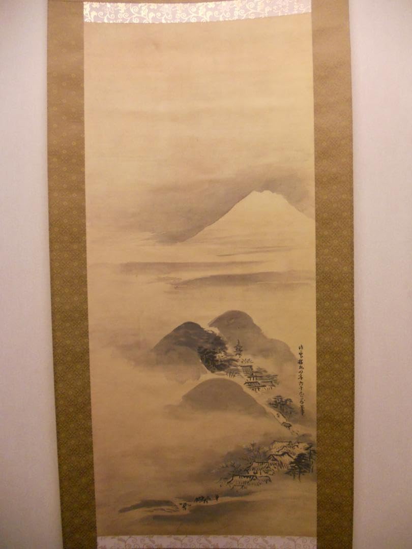 掛軸 狩野探幽筆 四季花鳥図 四幅対 木箱入り 永平寺蔵表記 掛軸 狩野