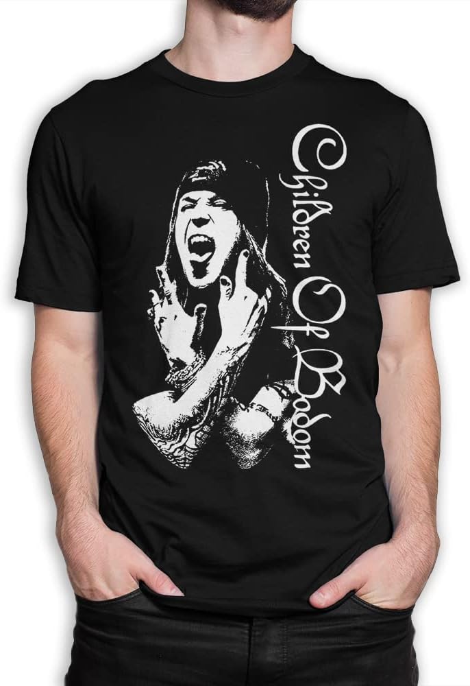 Amazon.com: Children of Bodom Alexi Laiho T-Shirt (S) Black