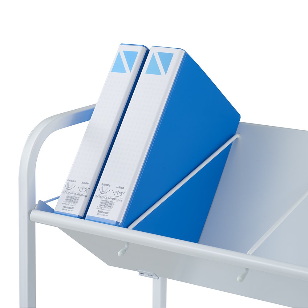 Amazon | ナカバヤシ ファイルワゴン 2段 ホワイト CWA-002W | 物品棚