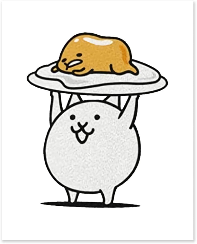 キャンバス油絵 専用 帽子と温かい服を着せてもらったにゃんこ