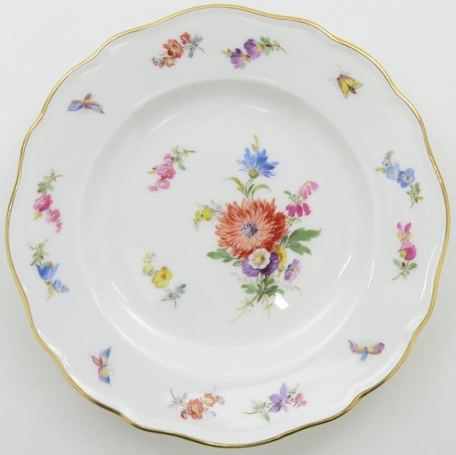 Amazon.co.jp: マイセン プレート□ベーシックフラワー ブーケ 五つ花