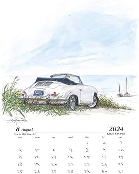 Amazon | Sportscar Days 2024 by Bow。 | カレンダー | 文房具