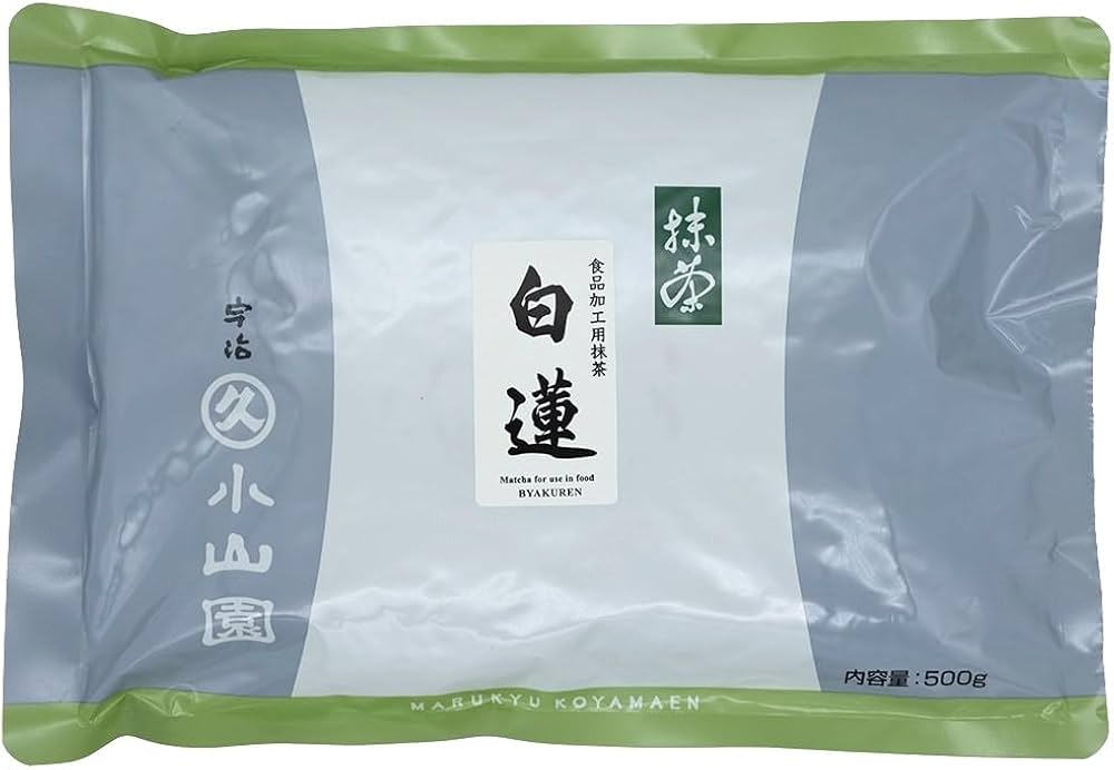 Amazon | 【丸久小山園】 加工用抹茶 白蓮(びゃくれん) 500gアルミ袋