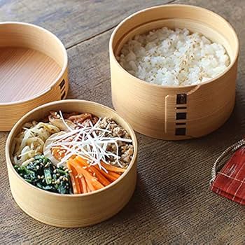 Amazon｜大館工芸社 秋田杉 「 曲げわっぱ 」 弁当箱 二ツ重丸弁当
