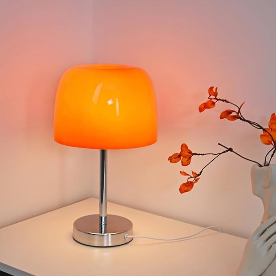 Amazon.co.jp : YOROXRG レトロなガラステーブルランプ モダンなナイト