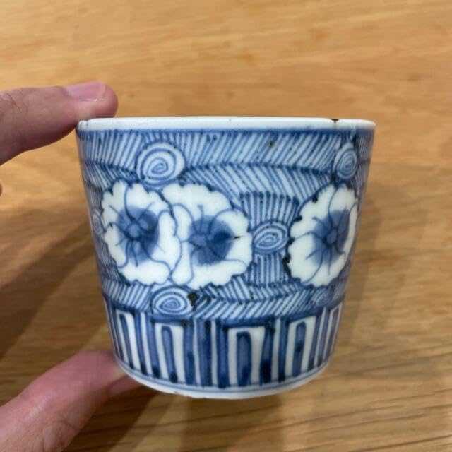 希少 古伊万里 蕎麦猪口 散らし 大振り 松竹梅 柿右衛門 珍品 モダン