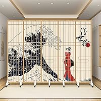 刺繍 デザイン的な屏風間仕切り191.5cm×44cm パーテーション 刺繍