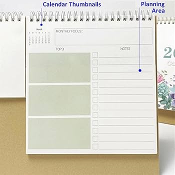 Amazon.co.jp: 2024 卓上カレンダー 時間管理プランナー ミニノート