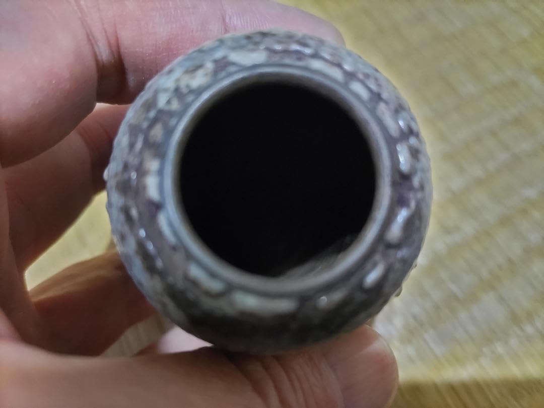 Amazon.co.jp: 古薩摩 鮫肌釉 茶入 古裂・仕覆付 江戸時代 : おもちゃ